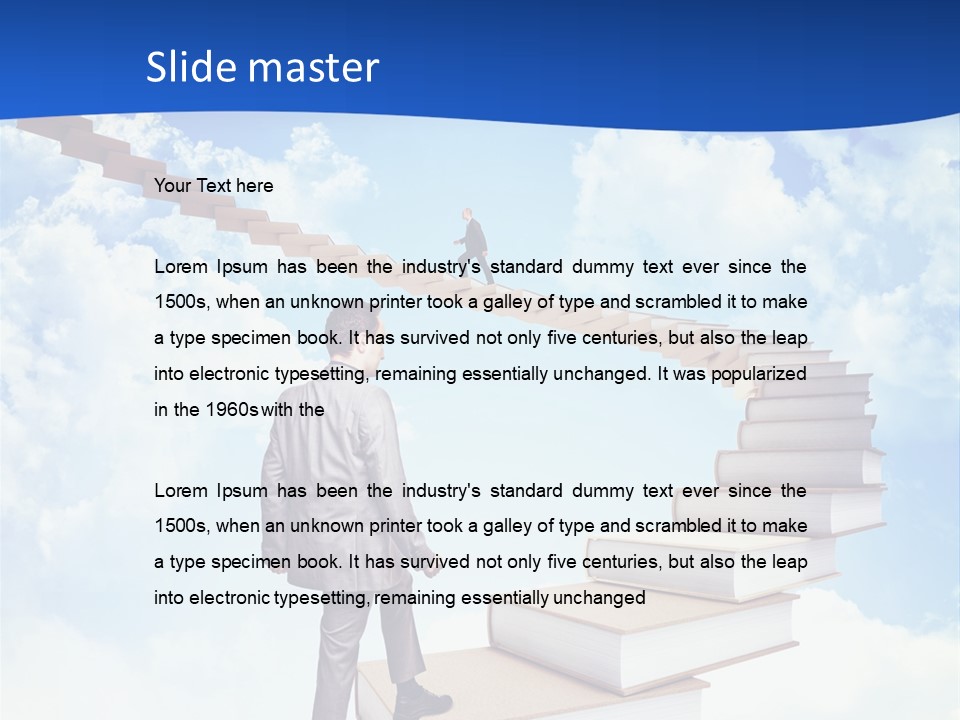 Knowledge Walk Sky PowerPoint Template