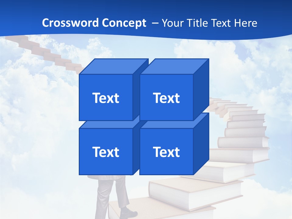 Knowledge Walk Sky PowerPoint Template
