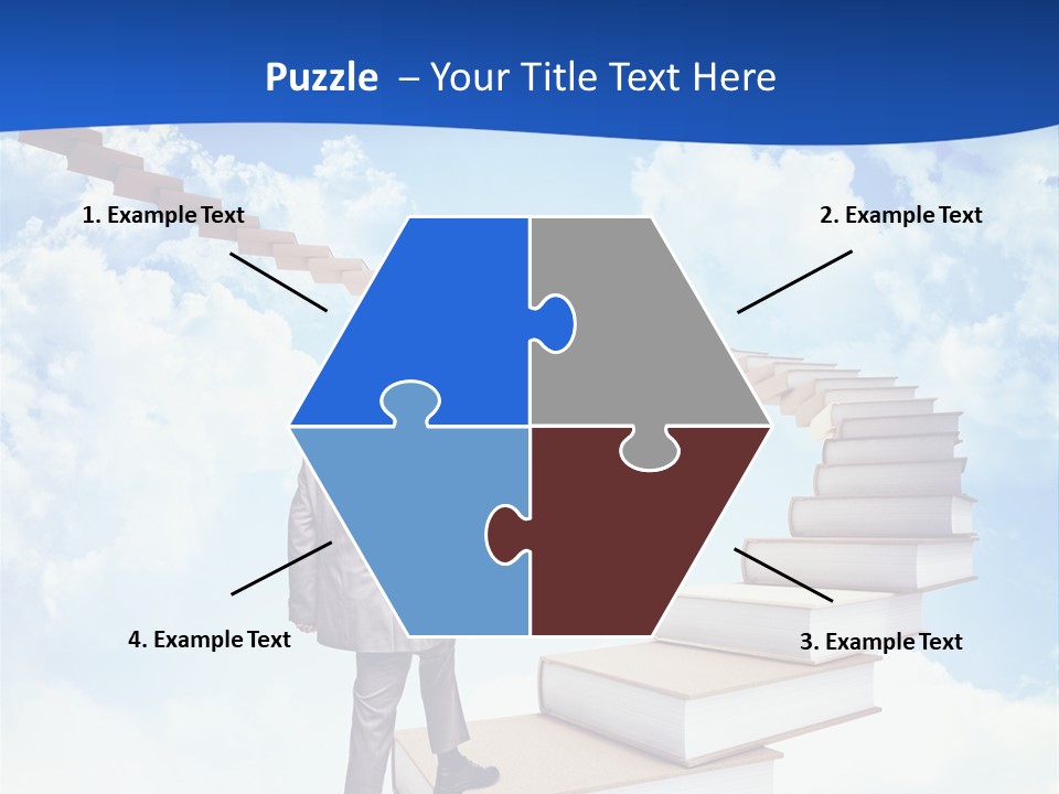 Knowledge Walk Sky PowerPoint Template