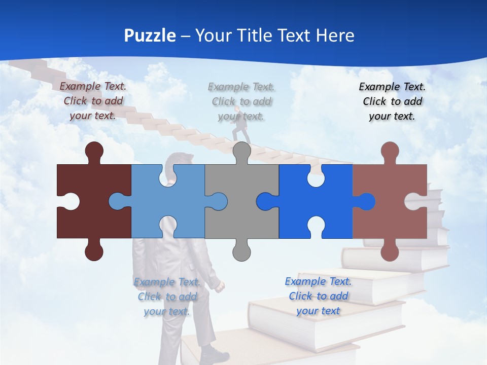 Knowledge Walk Sky PowerPoint Template