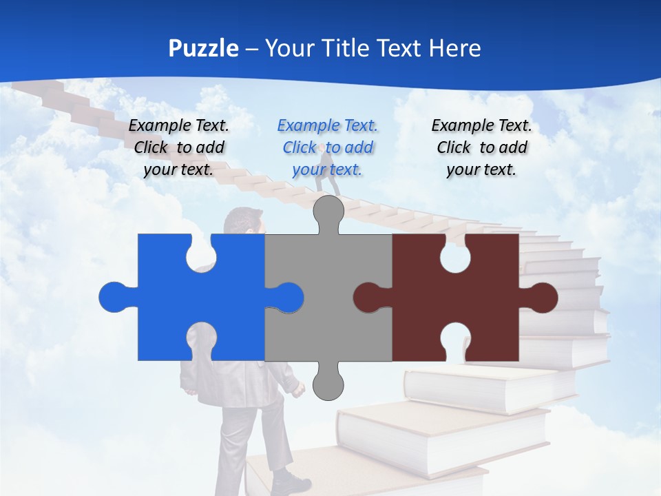 Knowledge Walk Sky PowerPoint Template