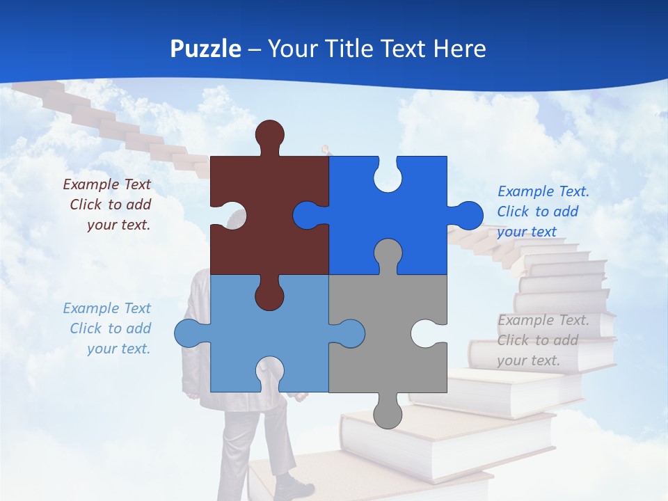 Knowledge Walk Sky PowerPoint Template