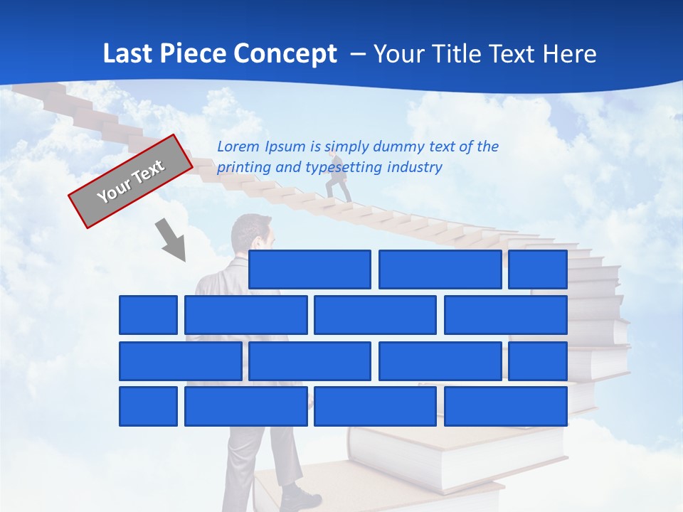 Knowledge Walk Sky PowerPoint Template