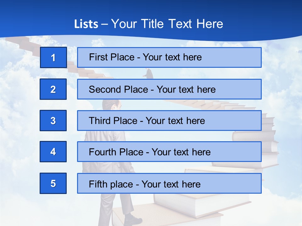 Knowledge Walk Sky PowerPoint Template
