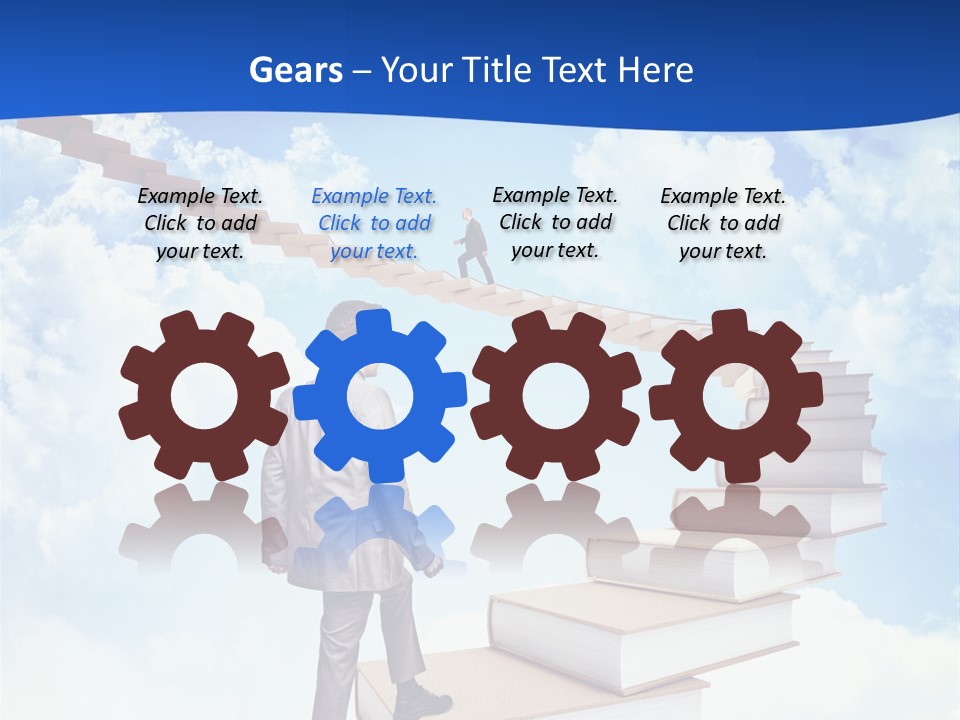 Knowledge Walk Sky PowerPoint Template