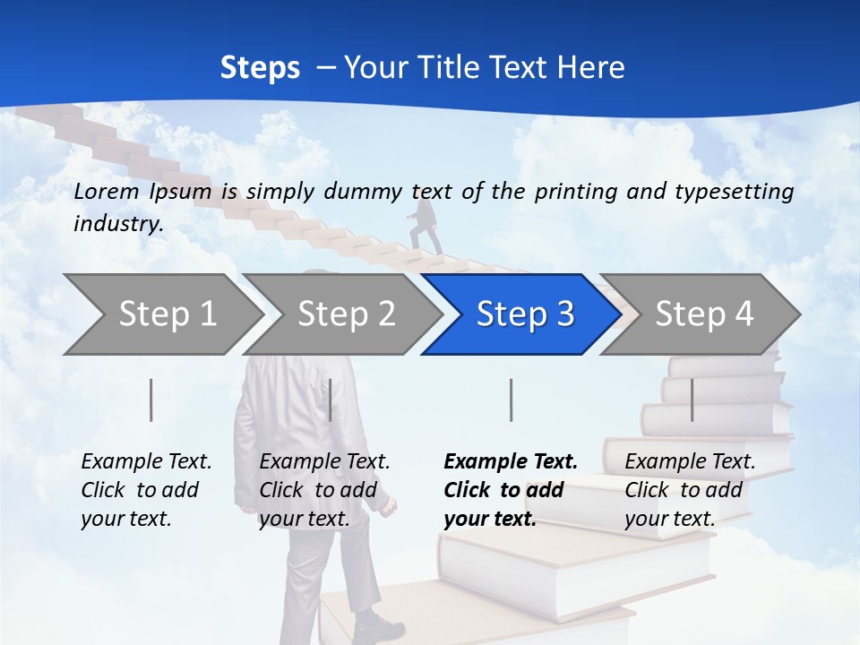 Knowledge Walk Sky PowerPoint Template