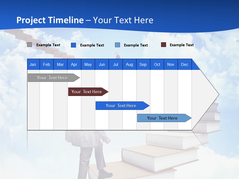 Knowledge Walk Sky PowerPoint Template