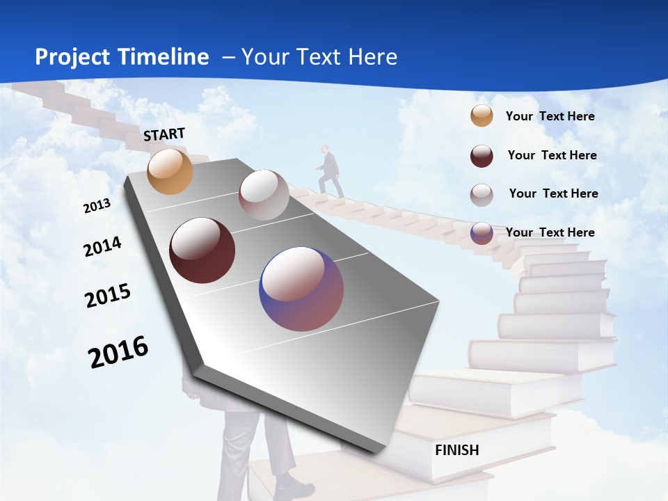 Knowledge Walk Sky PowerPoint Template