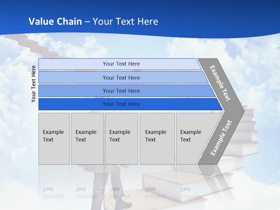 Knowledge Walk Sky PowerPoint Template