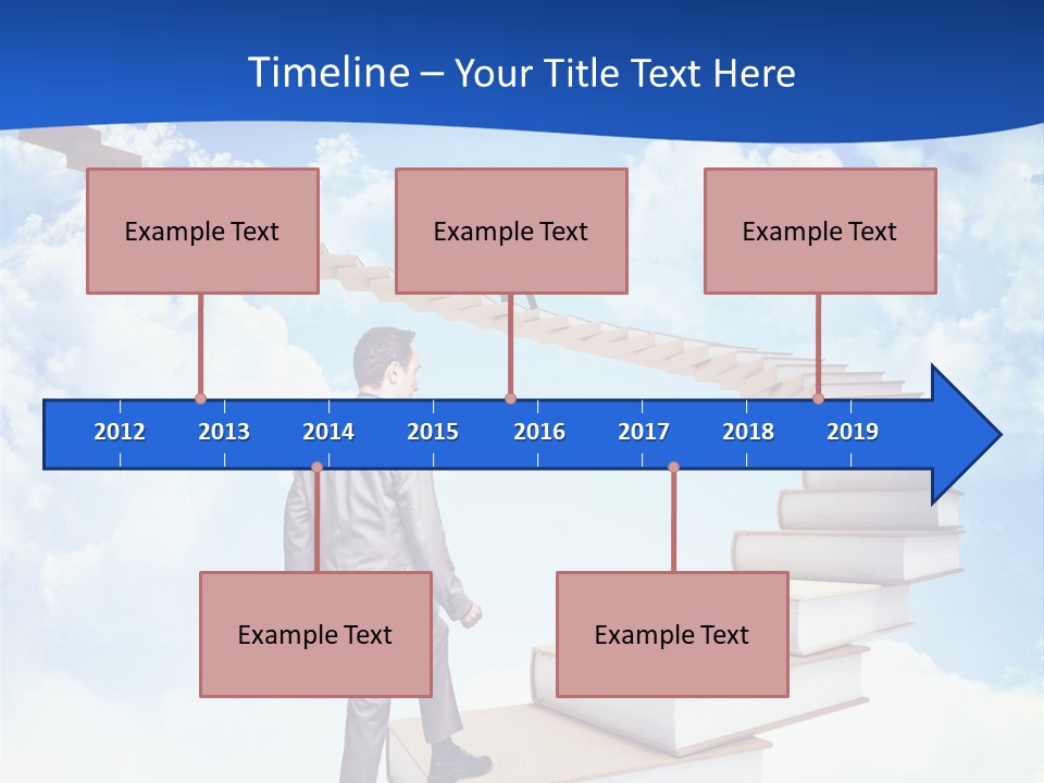 Knowledge Walk Sky PowerPoint Template