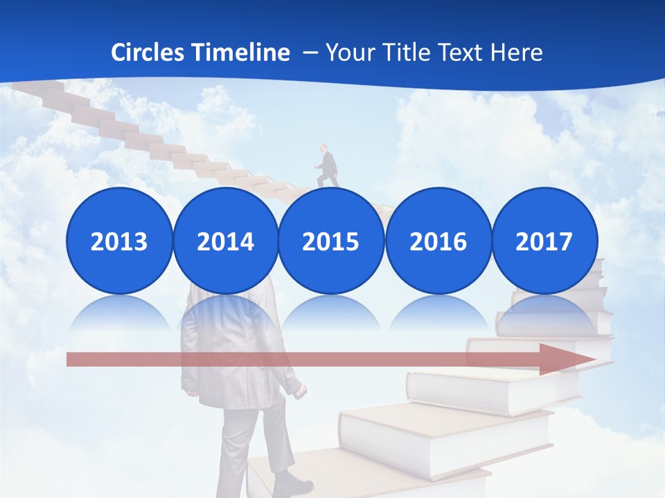 Knowledge Walk Sky PowerPoint Template