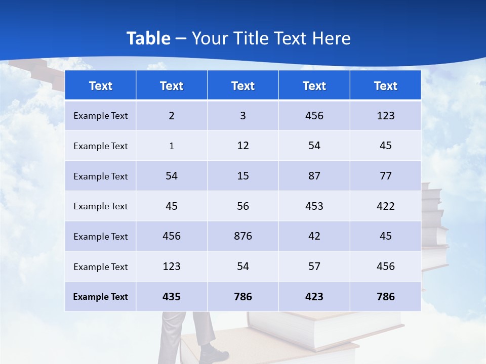 Knowledge Walk Sky PowerPoint Template