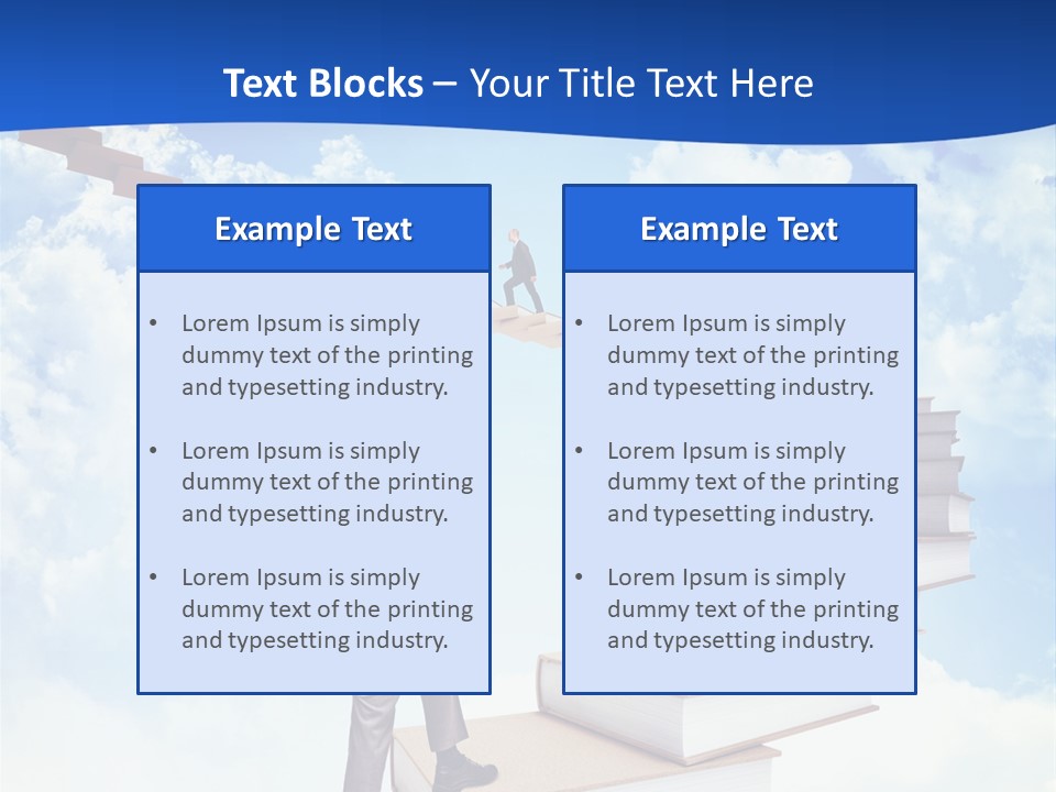 Knowledge Walk Sky PowerPoint Template