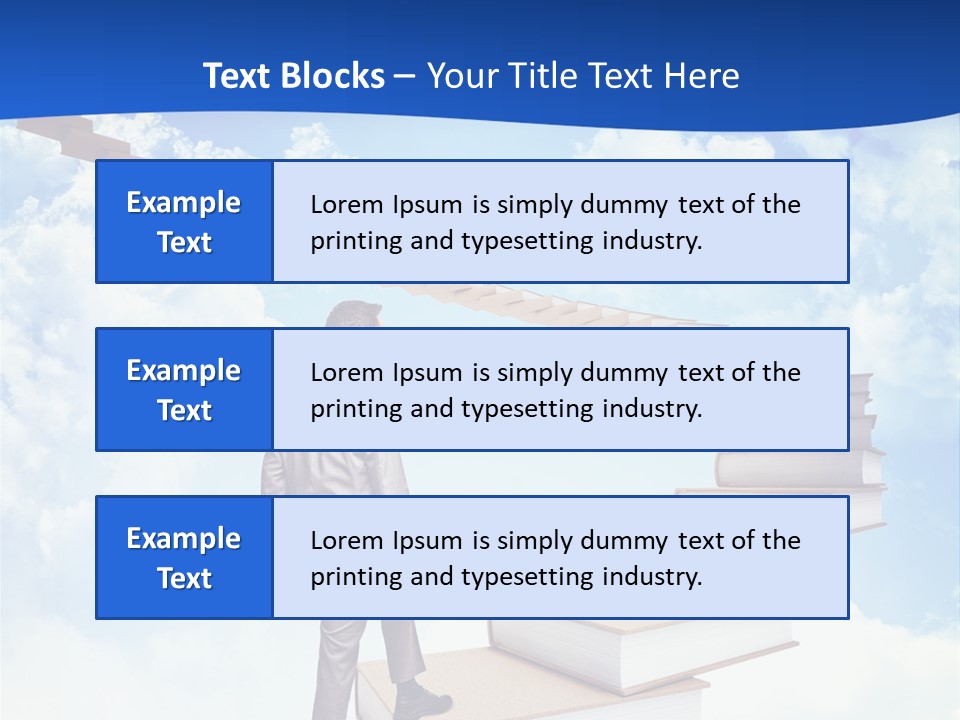 Knowledge Walk Sky PowerPoint Template