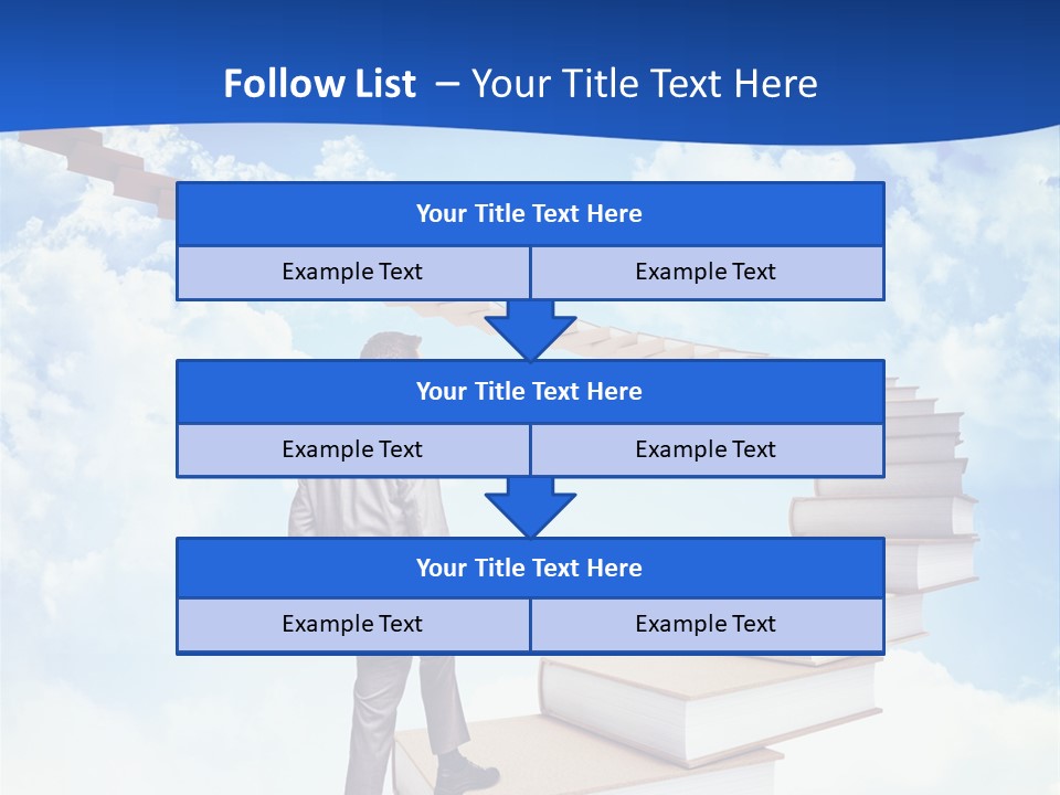 Knowledge Walk Sky PowerPoint Template