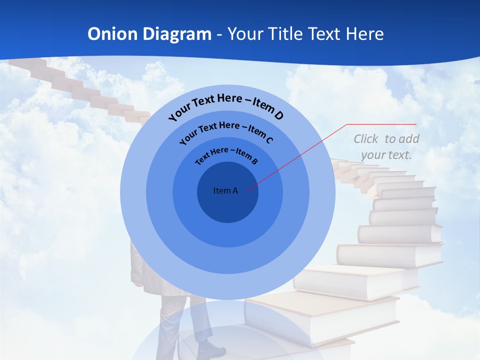 Knowledge Walk Sky PowerPoint Template