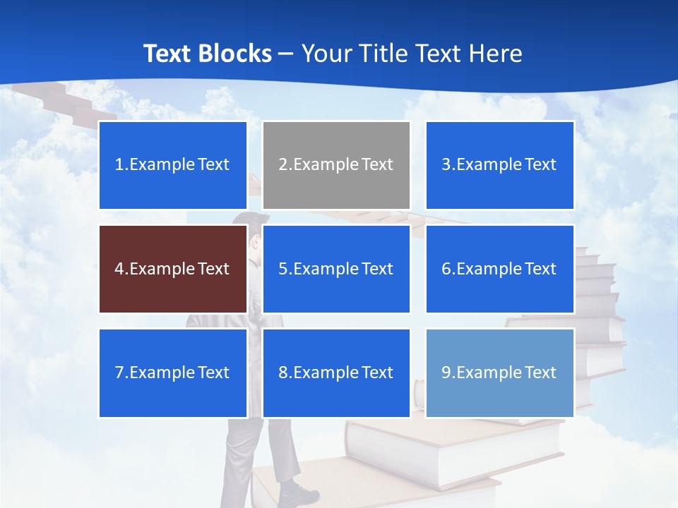 Knowledge Walk Sky PowerPoint Template