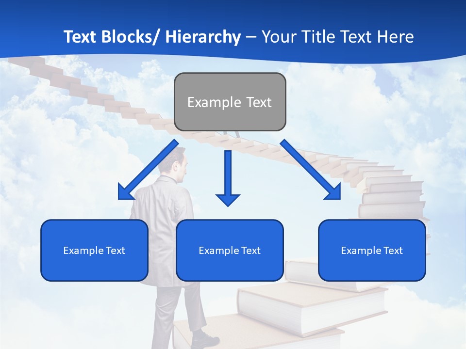 Knowledge Walk Sky PowerPoint Template