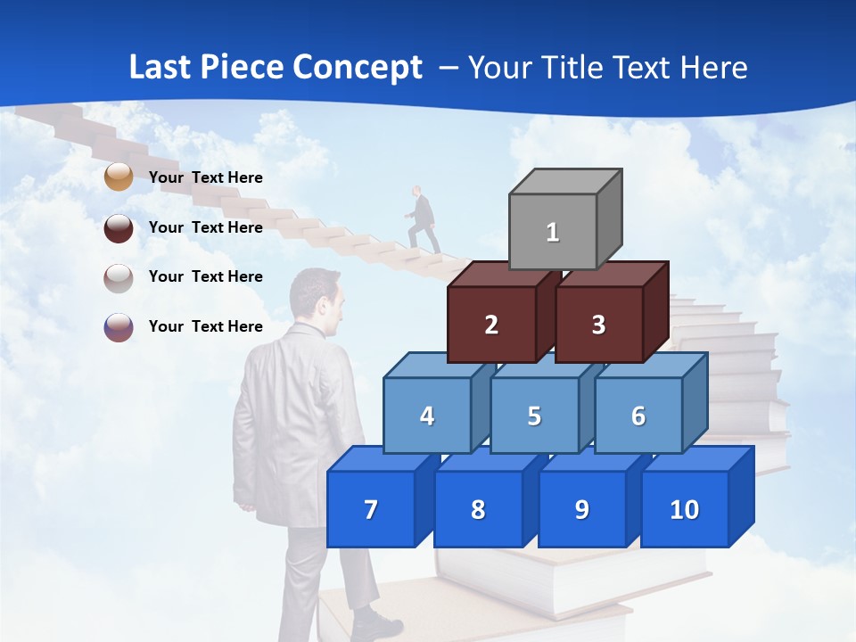 Knowledge Walk Sky PowerPoint Template