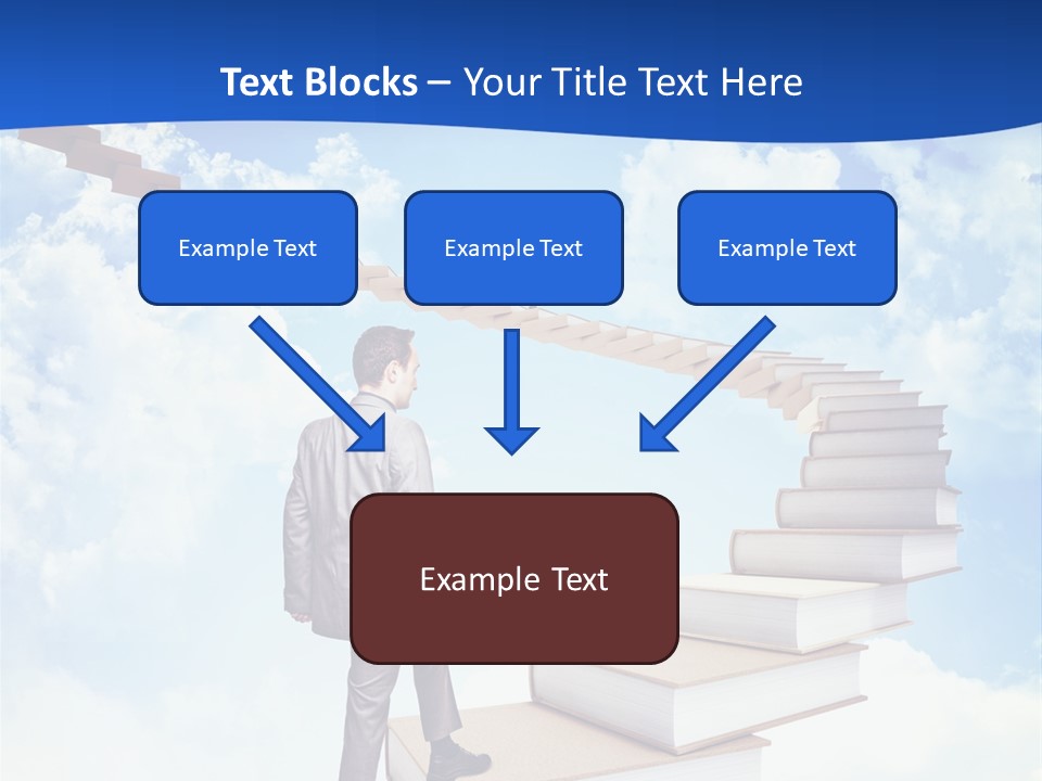 Knowledge Walk Sky PowerPoint Template