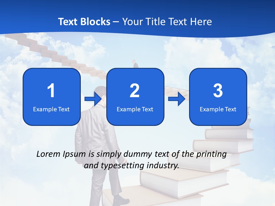 Knowledge Walk Sky PowerPoint Template