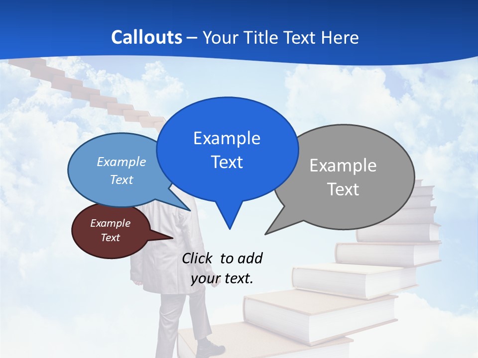 Knowledge Walk Sky PowerPoint Template