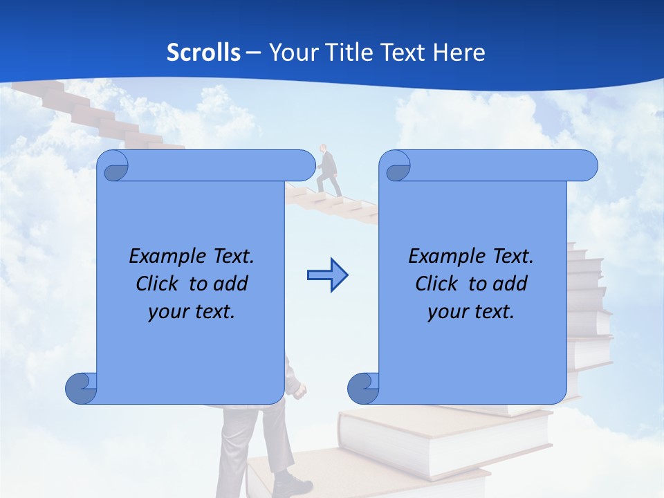 Knowledge Walk Sky PowerPoint Template