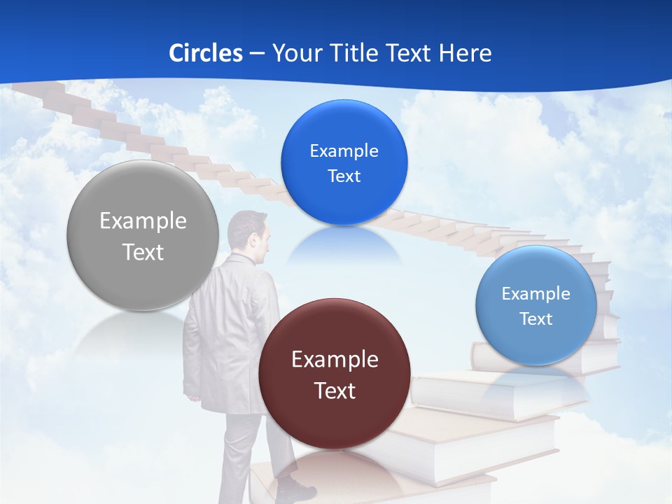 Knowledge Walk Sky PowerPoint Template