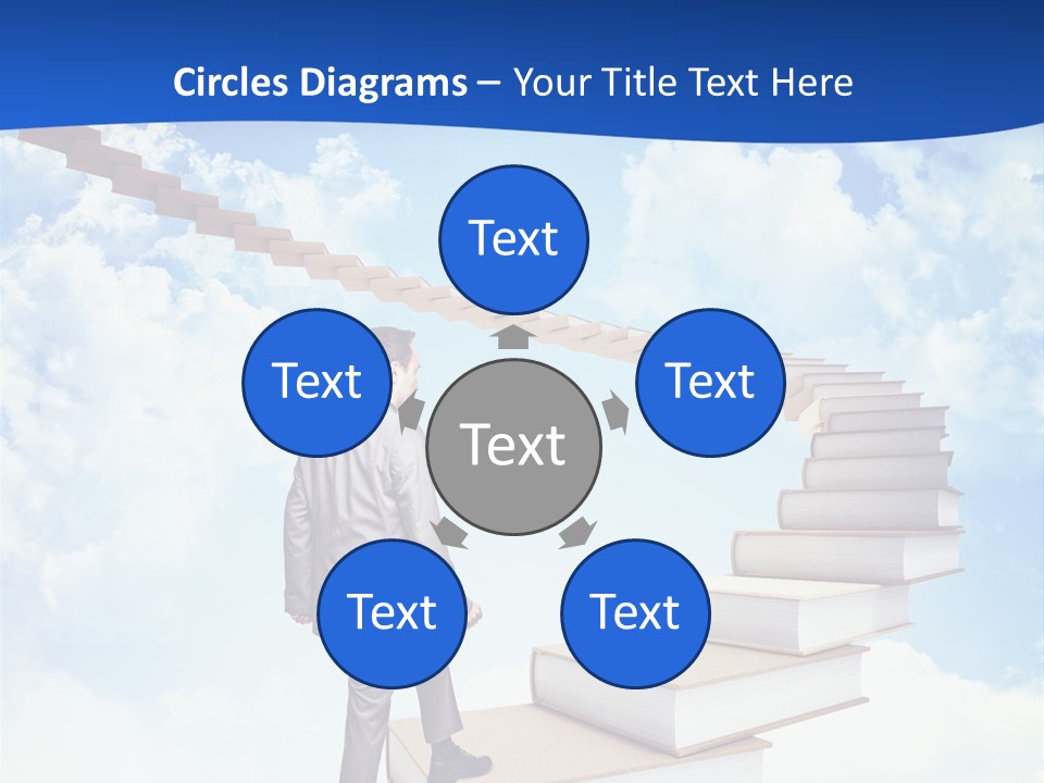 Knowledge Walk Sky PowerPoint Template