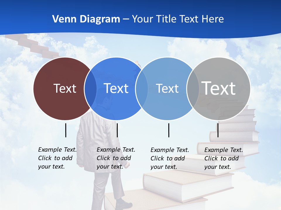 Knowledge Walk Sky PowerPoint Template