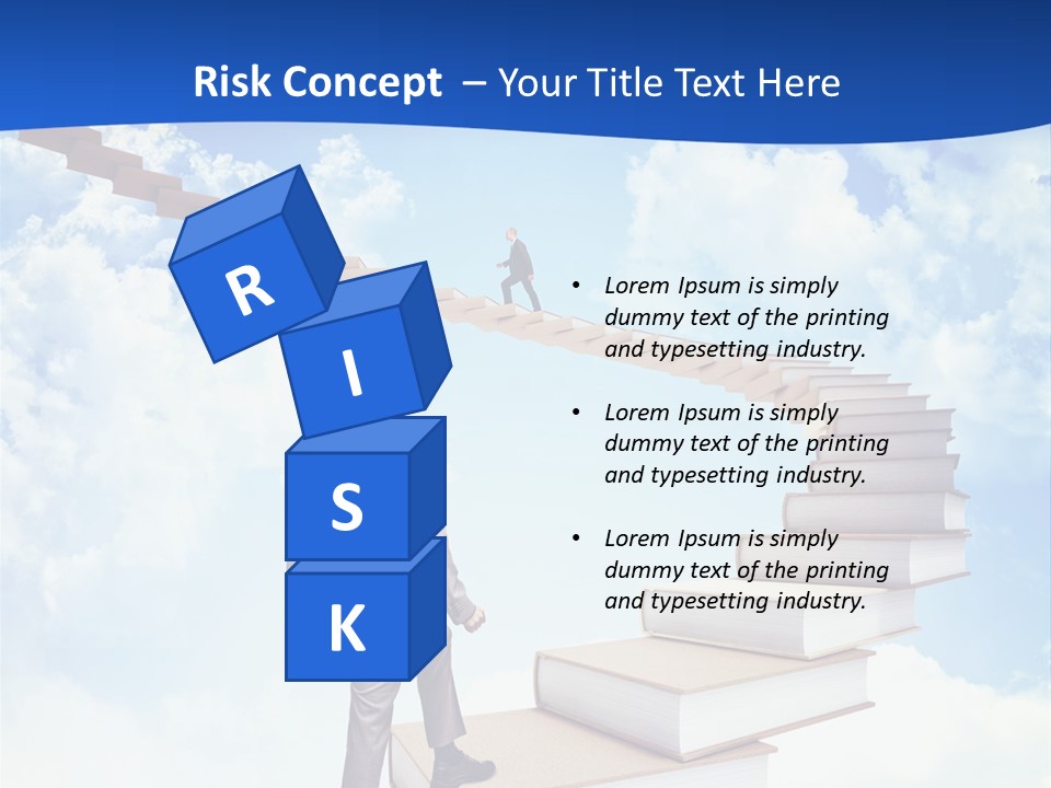 Knowledge Walk Sky PowerPoint Template