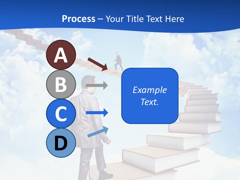 Knowledge Walk Sky PowerPoint Template