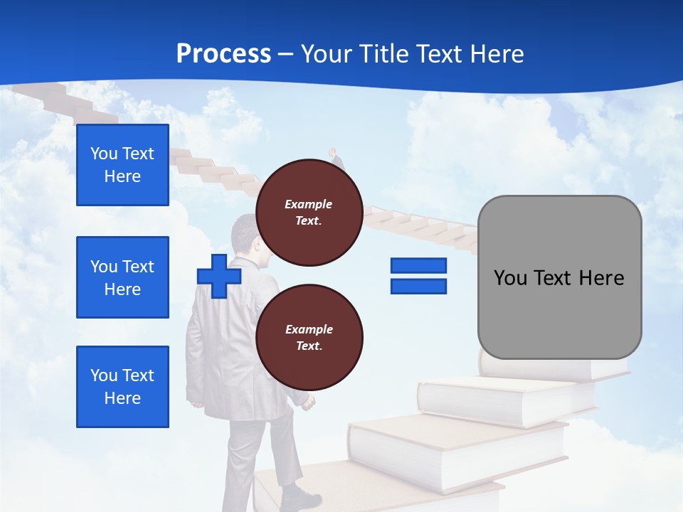 Knowledge Walk Sky PowerPoint Template