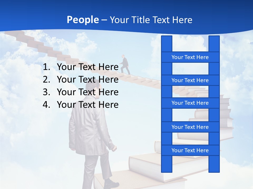 Knowledge Walk Sky PowerPoint Template