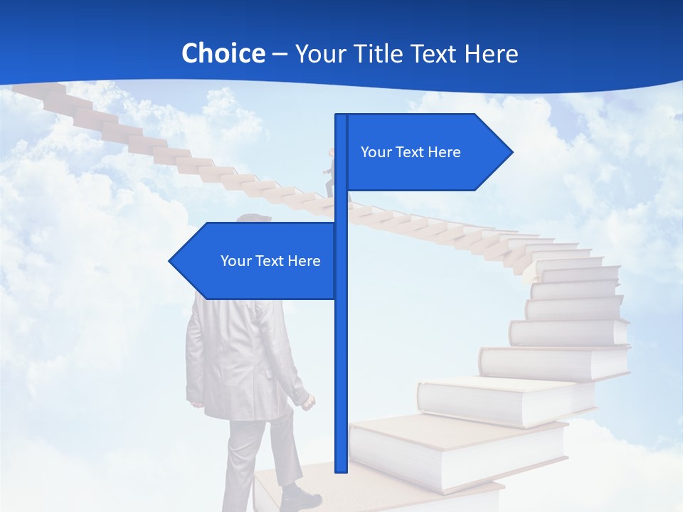 Knowledge Walk Sky PowerPoint Template