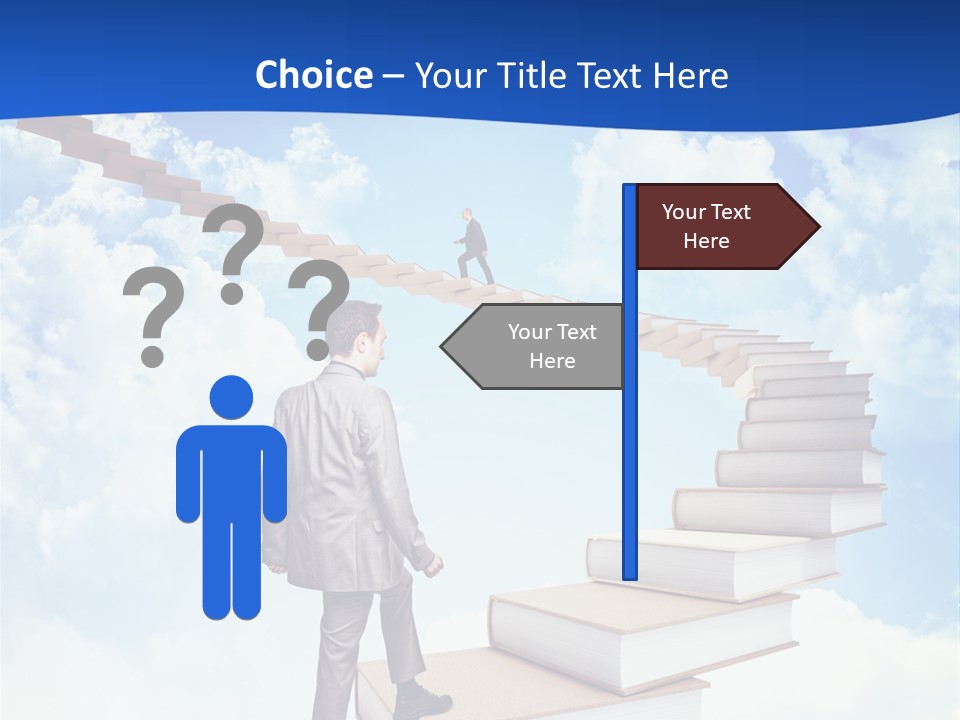 Knowledge Walk Sky PowerPoint Template
