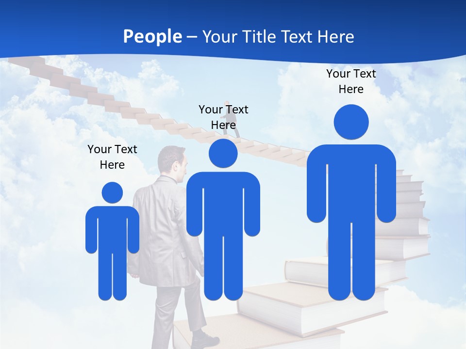 Knowledge Walk Sky PowerPoint Template