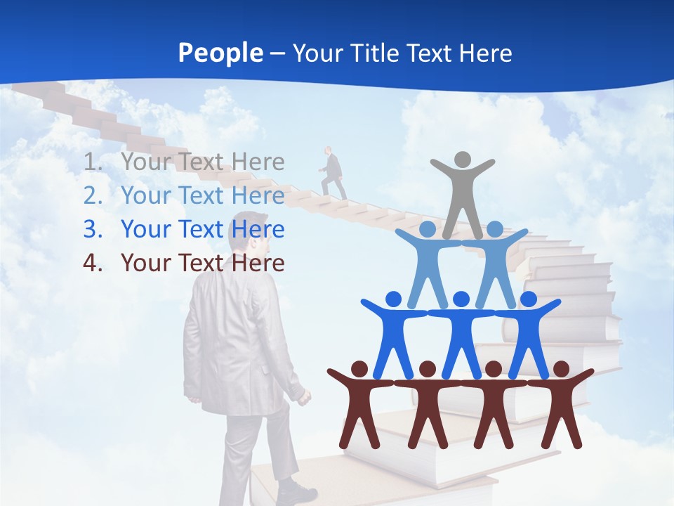 Knowledge Walk Sky PowerPoint Template