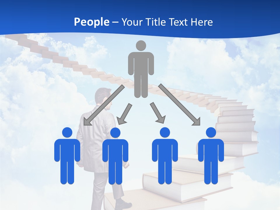 Knowledge Walk Sky PowerPoint Template