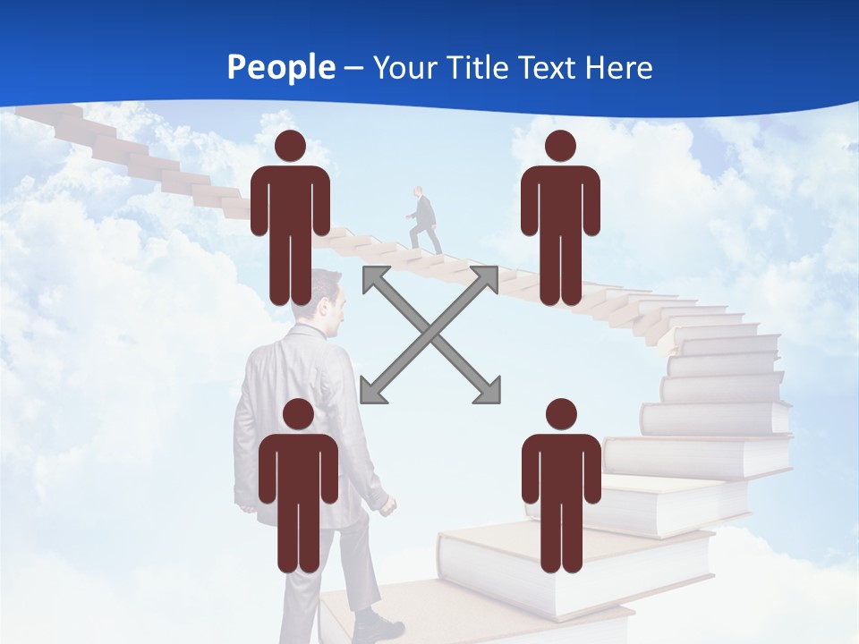 Knowledge Walk Sky PowerPoint Template
