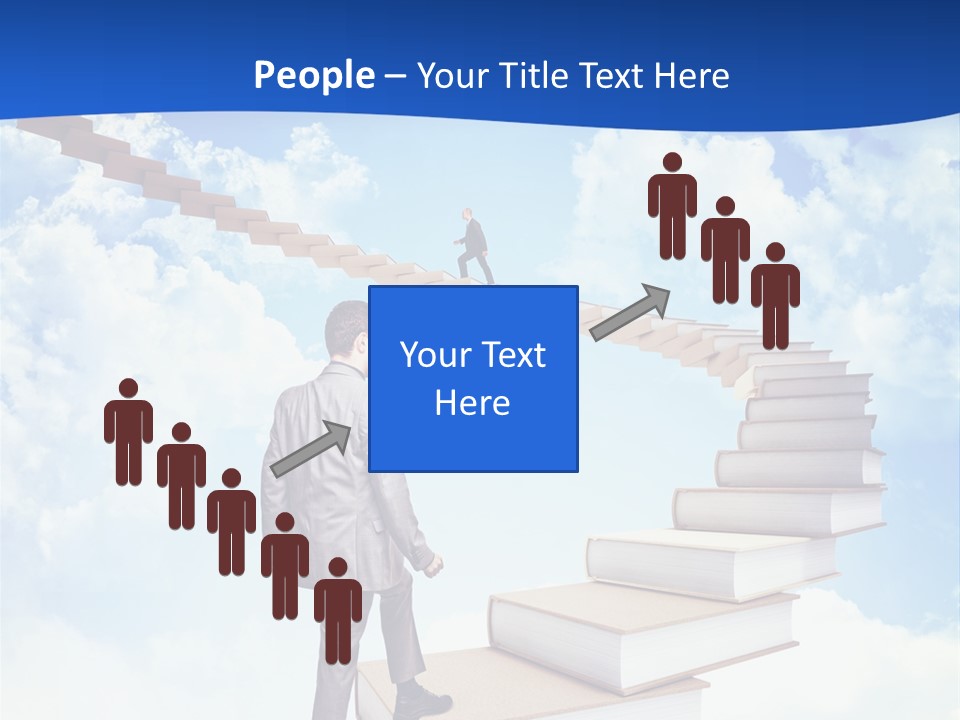 Knowledge Walk Sky PowerPoint Template