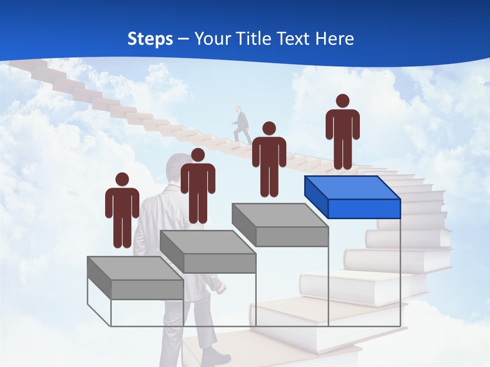 Knowledge Walk Sky PowerPoint Template