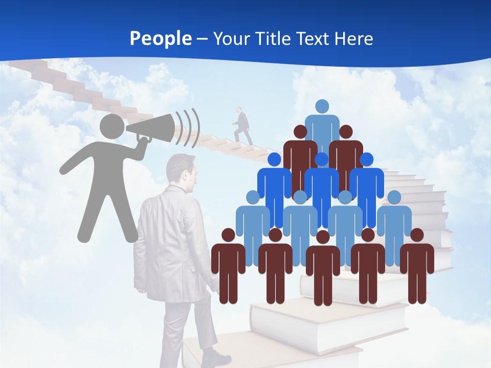 Knowledge Walk Sky PowerPoint Template