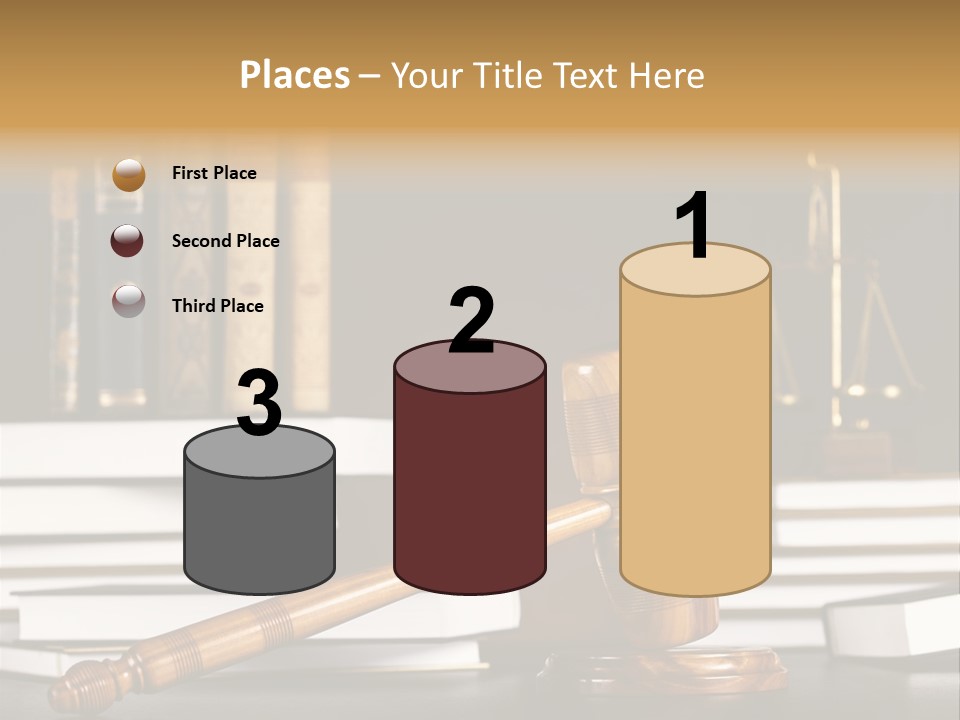 Symbol Judge Litigation PowerPoint Template