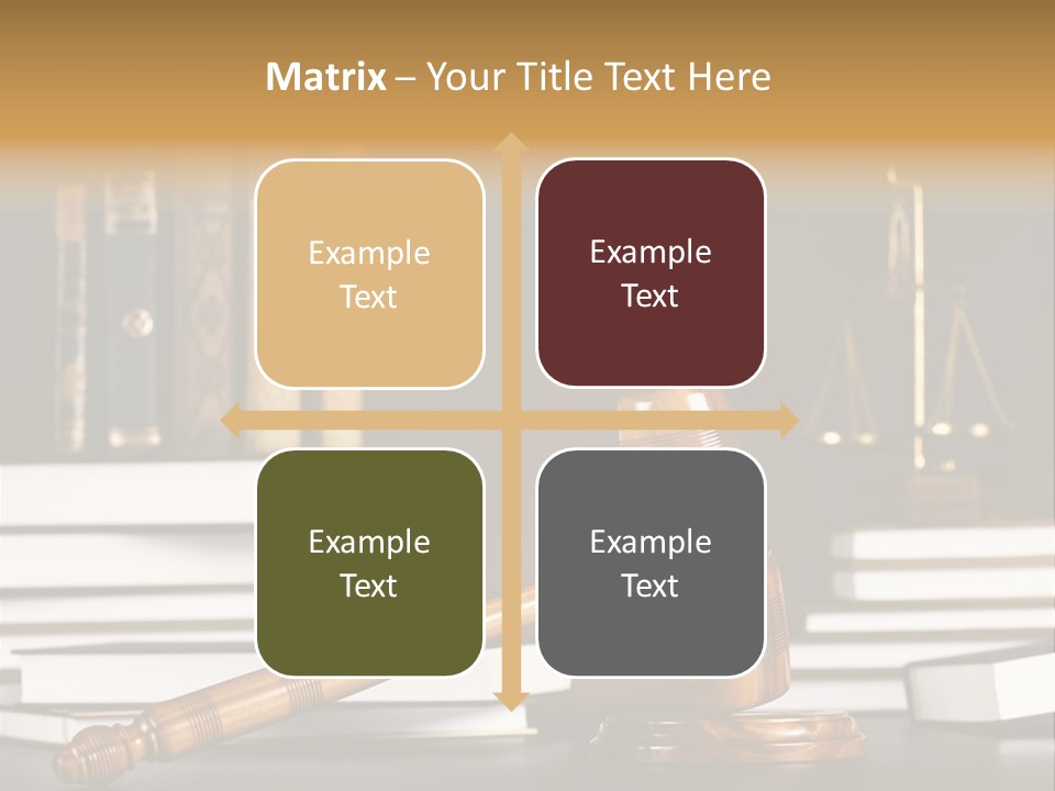 Symbol Judge Litigation PowerPoint Template