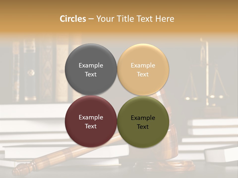 Symbol Judge Litigation PowerPoint Template