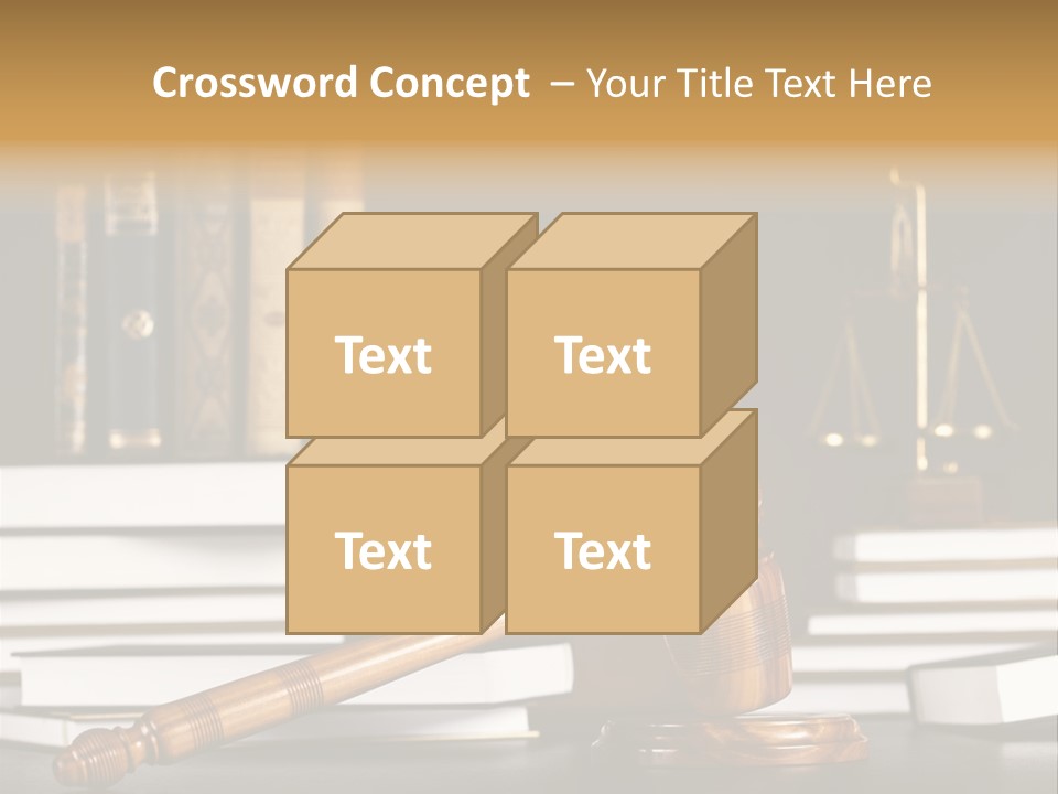 Symbol Judge Litigation PowerPoint Template