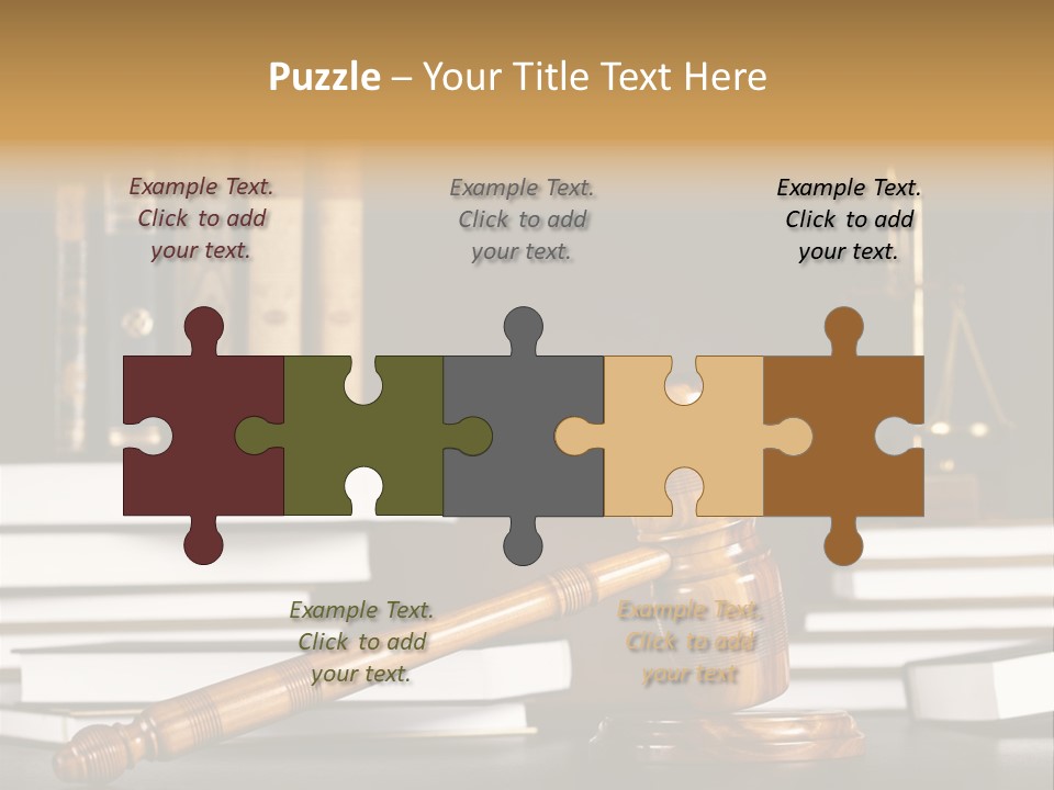 Symbol Judge Litigation PowerPoint Template