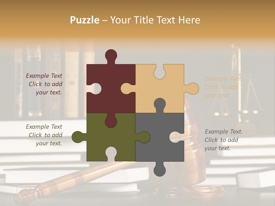 Symbol Judge Litigation PowerPoint Template