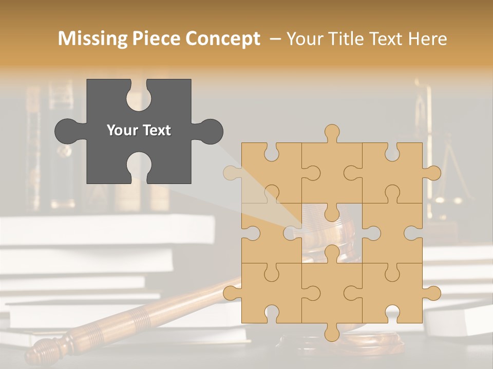 Symbol Judge Litigation PowerPoint Template
